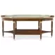 TA Originals Marlborough Oval Glass Top Storyteller Cocktail Table