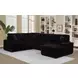 Devonshire Black 3 Piece Modular Sleeper Sectional