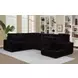 Devonshire Black 3 Piece Modular Sleeper Sectional