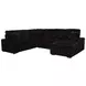 Devonshire Black 3 Piece Modular Sleeper Sectional