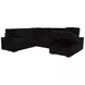 Devonshire Black 3 Piece Modular Sleeper Sectional
