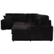 Devonshire Black 3 Piece Modular Sleeper Sectional