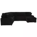 Devonshire Black 3 Piece Modular Sleeper Sectional