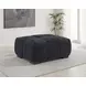 Octavia Black Upholstered Rectangular Ottoman