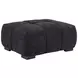 Octavia Black Upholstered Rectangular Ottoman