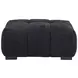 Octavia Black Upholstered Rectangular Ottoman