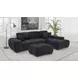 Octavia Black Upholstered Rectangular Ottoman