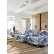 Sydney Cream and Blue Upholstered Chair