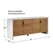 Grafton White and Brown 4 Door Accent Cabinet