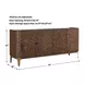 Monterey Brown and Brass 4 Door Accent Cabinet