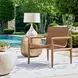 Prescott Golden Flax and Weathered Driftwood Outdoor Lounge Chair