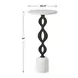 Arlington Dark Bronze and White Round Marble Top Drink Table