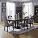 Arden Road Satin Cherry and Cream Upholstered 7 Piece Extendable Dining Set