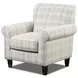 Laredo Stone Beige and Light Gray Performance Fabric Upholstered Accent Chair
