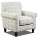 Laredo Stone Beige and Light Gray Performance Fabric Upholstered Accent Chair