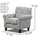 Universal Denim Ivory and Blue Upholstered Accent Chair