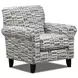 Universal Denim Ivory and Blue Upholstered Accent Chair