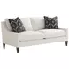 Belmont Apartment White Upholstered 77" Sofa