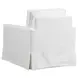 Beach Club White Upholstered Club Swivel Chair