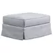 Beach Blue Upholstered Club Ottoman