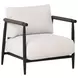 Brielle Palazzo Cream and Black Performance Fabric Upholstered Outdoor Lounge Chair