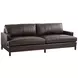 Horizon Chocolate Leather Upholstered 88" Sofa