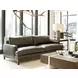 Horizon Chocolate Leather Upholstered 88" Sofa