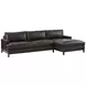 Horizon Dark Brown 110" Leather Upholstered LAF Sectional