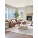 Horizon Calais Brass 110" Leather Upholstered LAF Sectional