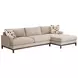 Horizon Beige and Brown Leather Sectional