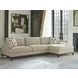 Horizon Beige and Brown Leather Sectional