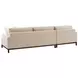 Horizon Beige and Brown 110" Leather Upholstered RAF Sectional