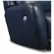 View Point Blue Leather Rocker Power Recliner with Power Headrest and USB Charging