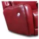 View Point Crimson Leather Rocker Power Recliner with Power Headrest and USB Charging