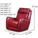 View Point Crimson Leather Rocker Power Recliner with Power Headrest and USB Charging