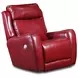 View Point Crimson Leather Rocker Power Recliner with Power Headrest and USB Charging