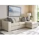 Shaws Cove Brown 2 Piece Modular Sectional with Pillows by Barclay Butera