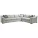 Shaws Cove Blue 3 Piece Modular Sectional with Pillows by Barclay Butera