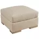 Shaws Cove Beige Upholstered Square Bumper Ottoman by Barclay Butera
