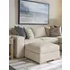 Shaws Cove Beige Upholstered Square Bumper Ottoman by Barclay Butera