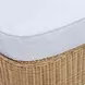 Axel Blue Performance Fabric Upholstered Outdoor Square Ottoman