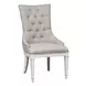Abbey Park Antique White and Weathered Brown Upholstered 7 Piece Extendable Dining Set with Nailhead Trim