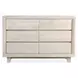 Reece Seashell White 6 Drawer Dresser