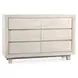 Reece Seashell White 6 Drawer Dresser
