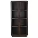 Rogers Dark Brown 2 Glass Door Display Cabinet