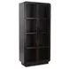 Rogers Dark Brown 2 Glass Door Display Cabinet