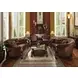 Versailles Brown 109" Sofa with Nailhead Trim