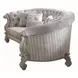 Versailles Ivory 109" Sofa with Nailhead Trim