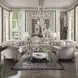 Versailles Ivory 109" Sofa with Nailhead Trim