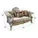 Dresden Brown 73" Loveseat with Pillow and Nailhead Trim